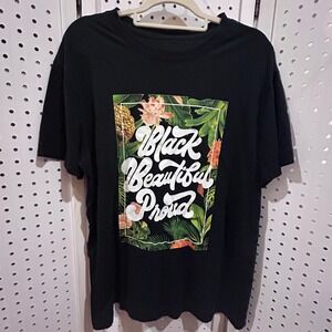 Target Black History Month Graphic T Shirt‎ XL Black Beautiful Proud Tropical
